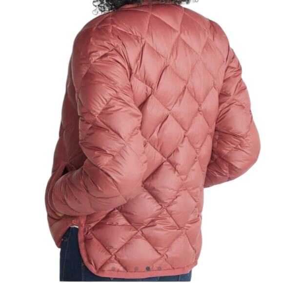 Marine Layer Laney Puffer Coat Jacket Duck Feather Down Maroon Size Medium - Picture 2 of 11
